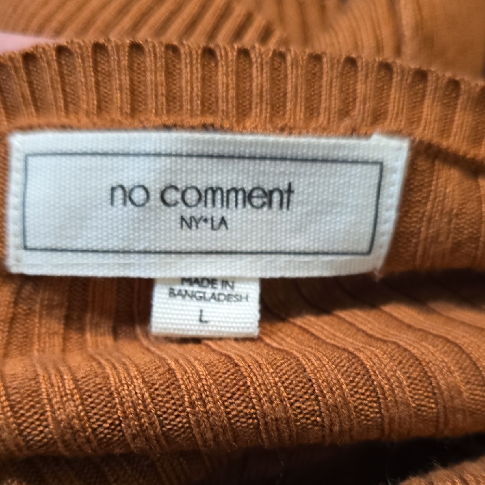 Rust Orange Ribbed Knit Dress - Picture 9 of 9
